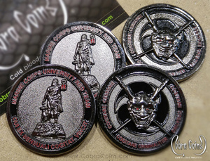 Marine Corps University Red Team
Custom coins with a 3D Front and 3D Back sandblasting texture on both sides Shiny Black Nickel cobra coins cobracoins.com